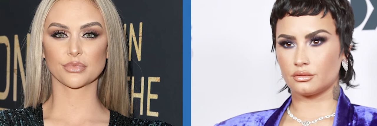 Demi Lovato Shouldn’t Be Shamed for Their Addiction Recovery Process screenshot of Demi Lovato and Lala Kent