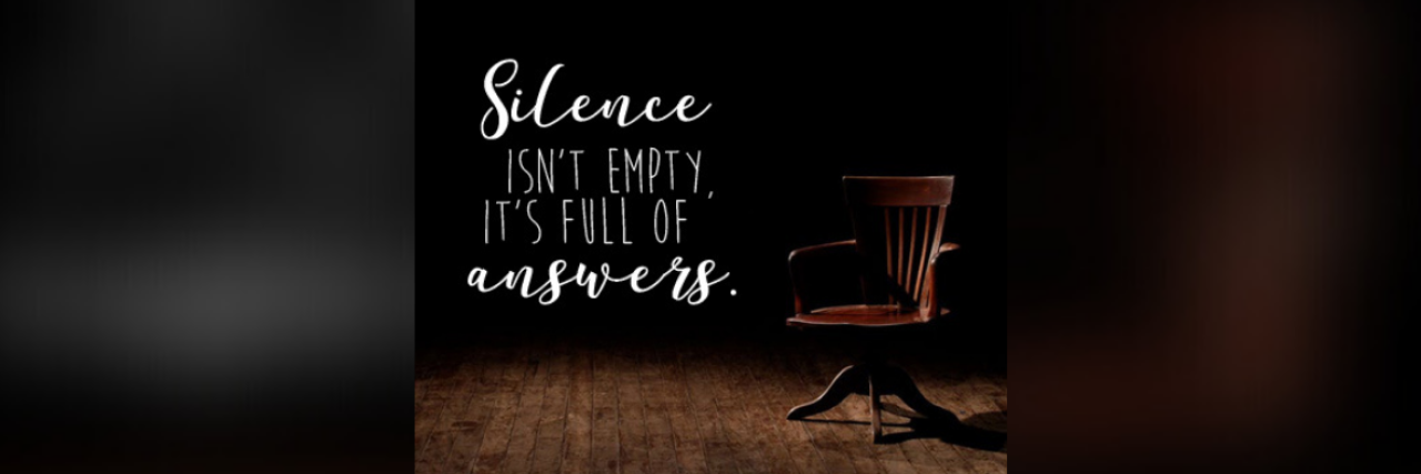 Mindfulness Lessons from My HIV Support Group Photo of an empty chair with the words "Silence