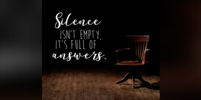 Mindfulness Lessons from My HIV Support Group Photo of an empty chair with the words "Silence