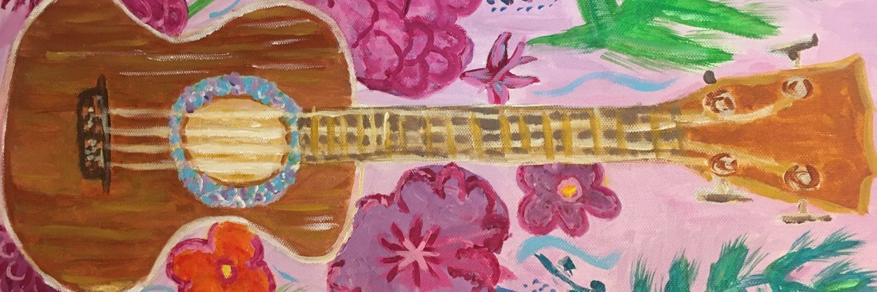 How the Ukulele Brings Hope in My Life With Chronic Illness Painting of a ukulele by Susan Montgomery.
