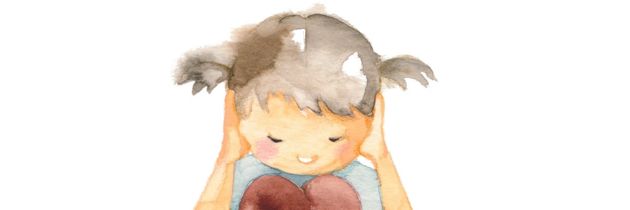 The Unique Trauma I Experienced Growing Up Autistic Drawing of crying child holding hands over ears.