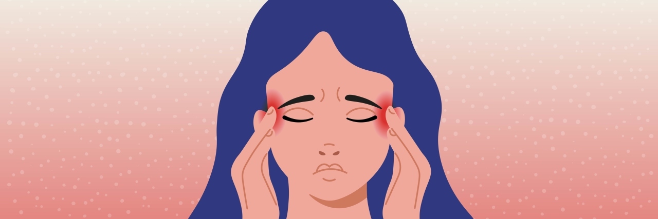 How Migraines Affect My Mental Health Drawing of woman with migraine.