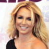 Britney Spears wearing a black dress.