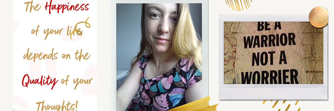 How Functional Neurological Disorder Has Changed My Life Sarah wearing a black, pink, and blue dress.