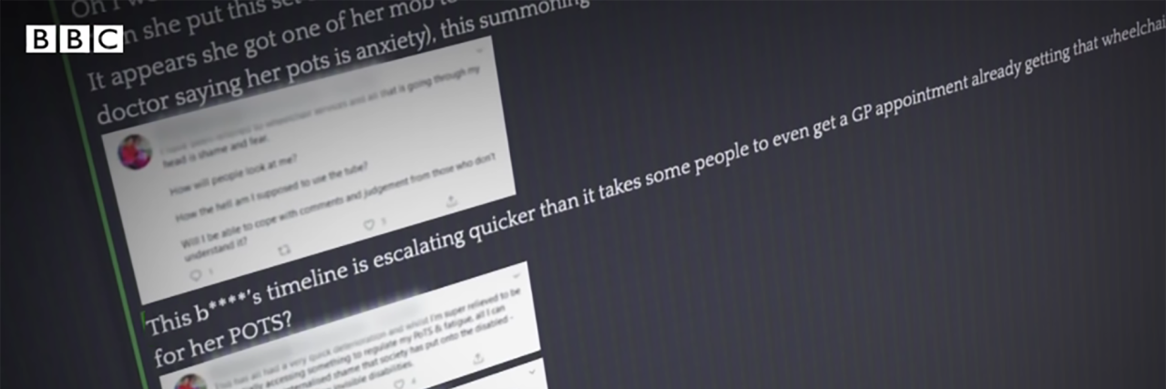 Screenshot from "Sickness and Lies" showing bulltying posts from the illnessfakers subreddit.