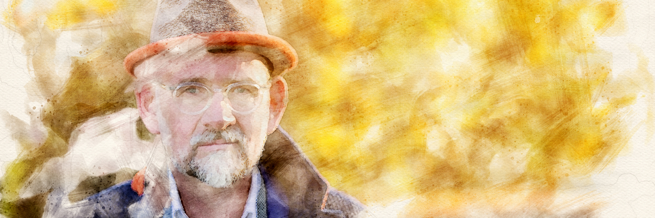 10 Things I Wish You Knew About My Battle With Rheumatoid Arthritis Watercolor portrait of middle-aged man.