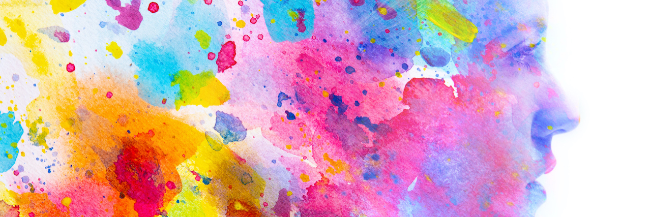 Letter to My Daughter Who Will Never Be Forgotten Paintography profile of woman's face fading into bright colorful