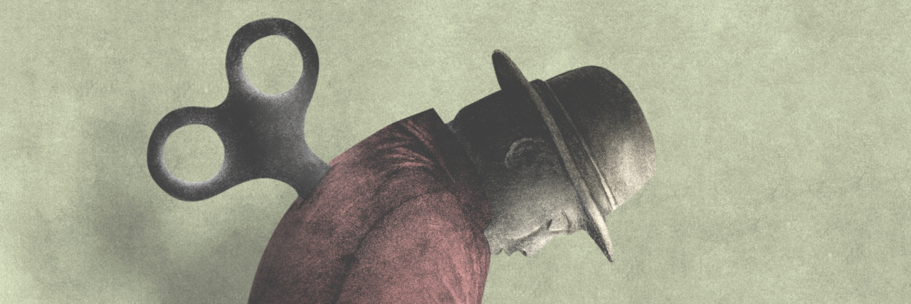 Rheumatoid Arthritis Fatigue: No, I Don't Just Need a Nap Man With A Wind Up Key in His Back.