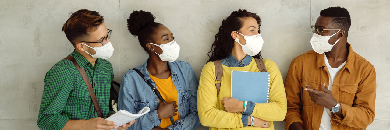 Asking for Disability Accommodations as a University Student Small group of university students wearing masks.