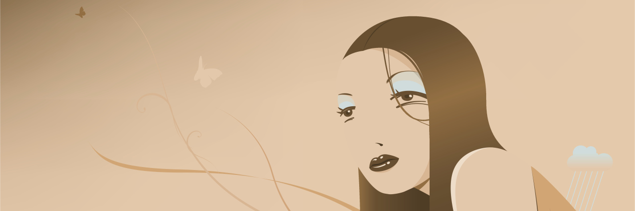 Why Ableism Can Be the Hardest Part of Having a Disability Drawing of a thoughtful woman.