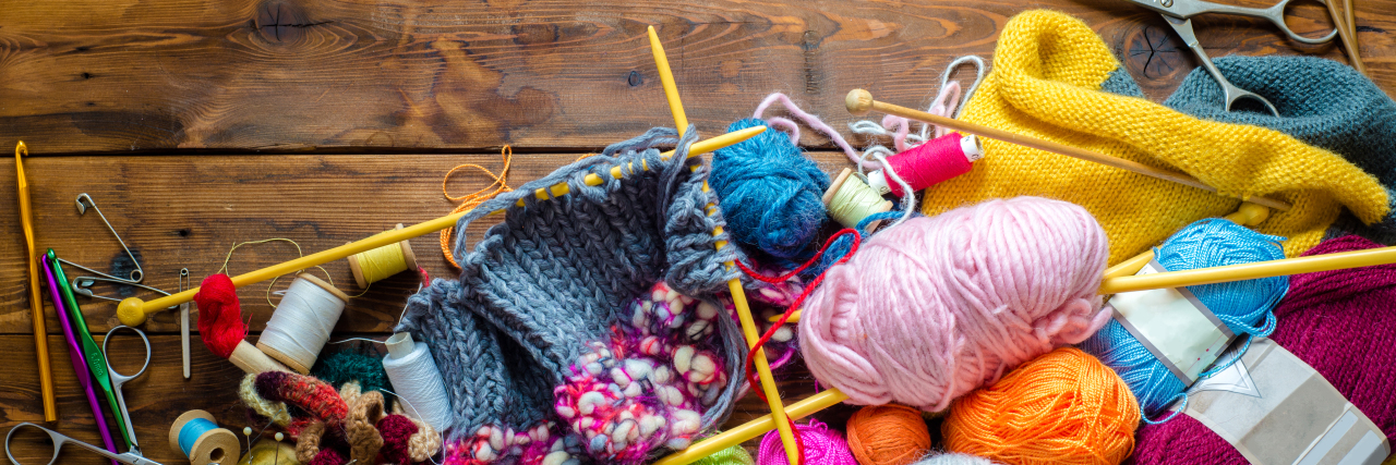 8 Tips for Enjoying Hobbies With Fibromyalgia and Chronic Illness Enjoying hobbies with a chronic illness: Knitting needles and yarn.