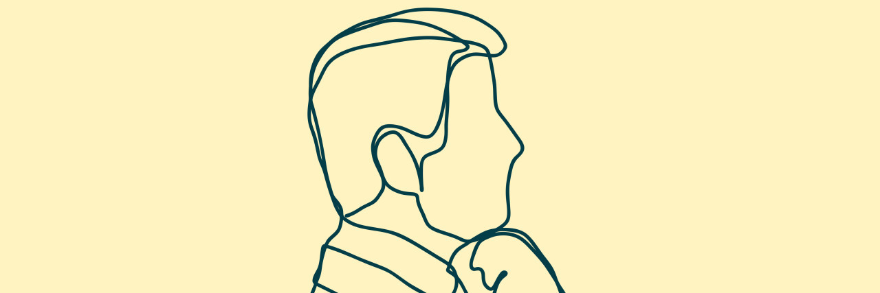 What I Wish Someone Told Me After My Rheumatoid Arthritis Diagnosis Drawing of a man thinking.