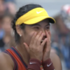 photo of Emma Raducanu looking thrilled after winning the 2021 U.S. Open
