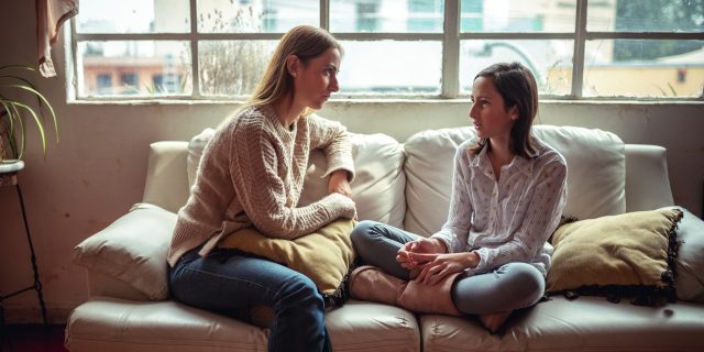 5 Tips for Talking to Autistic Teens About Sex Mother and daughter talking.