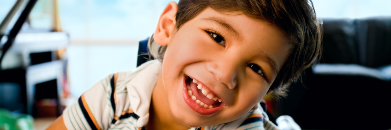 5 Reminders If Your Child Was Just Diagnosed With a Health Condition Disabled little boy using a walker.