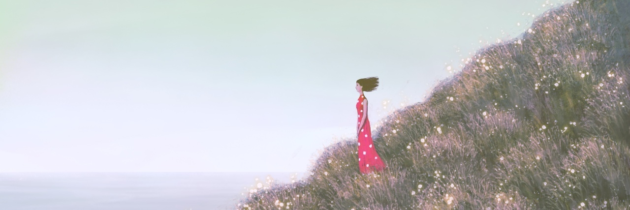 To the Person With Endometriosis Who Decided to Get a Hysterectomy Woman standing on a hill looking at the sunrise.