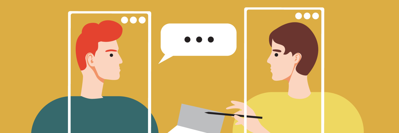 The Legal Challenges Ahead for Telehealth as COVID-19 Rulings End Illustration of 2 people in phone frames talking