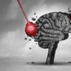 Illustration of a brain being destroyed by a wrecking balls