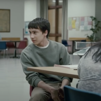screenshot from the movie "It's Kind of a Funny Story" showing two characters talking in psychiatric hospital