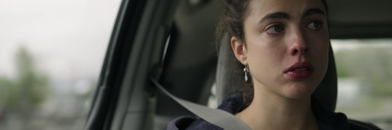 How Netflix’s 'Maid' Perfectly Illustrates What It's Like to be a Parentified Child screenshot from the Netflix show Maid, showing the main character looking upset in a car