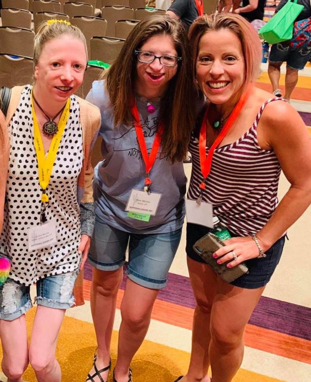 Group picture with Cynthia Cherise Murphy and Katie Whicker at a craniofacial event in 2019.