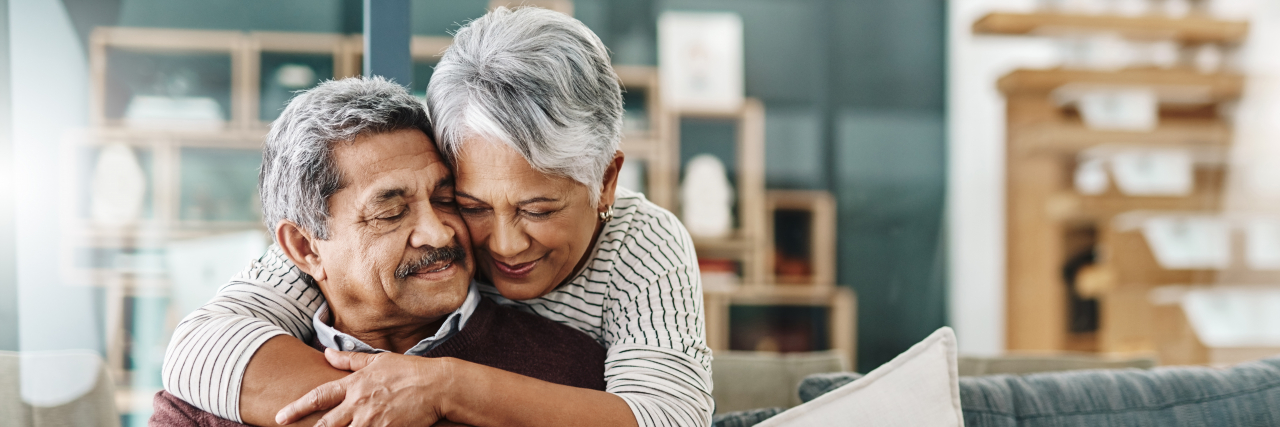 When You and Your Spouse Are Both Chronically Ill Older couple embracing.