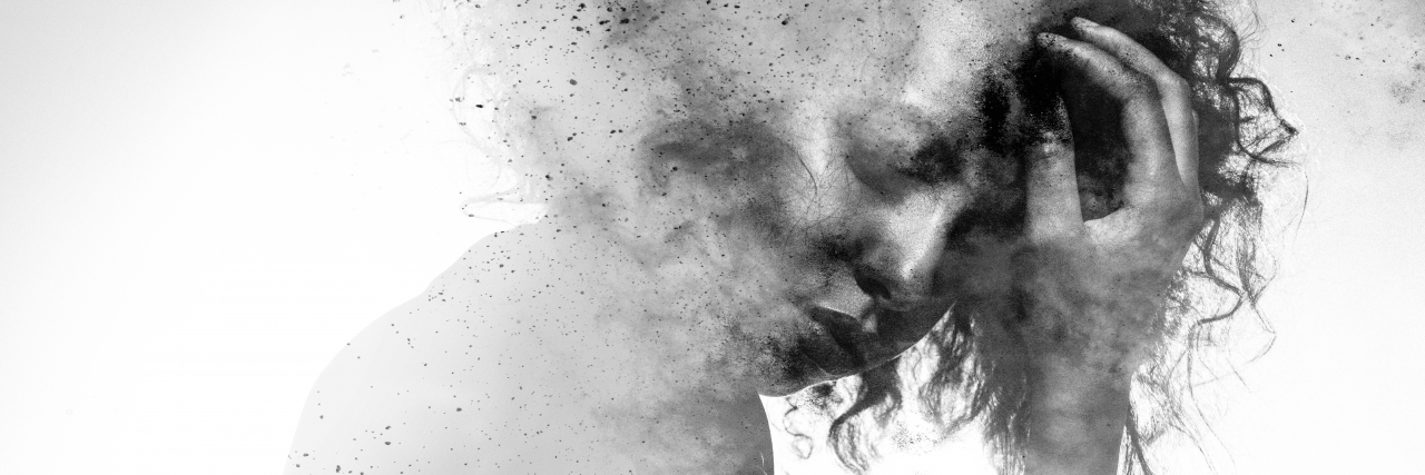 Society Is Gaslighting People With Long COVID and Post-Viral Illnesses Double exposure art of tired woman.
