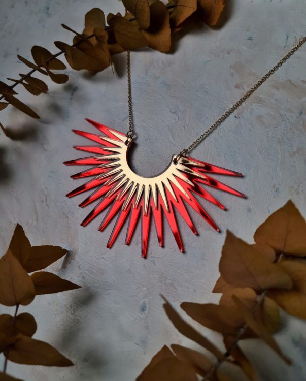 Sun necklace by Autumn Aurelia.