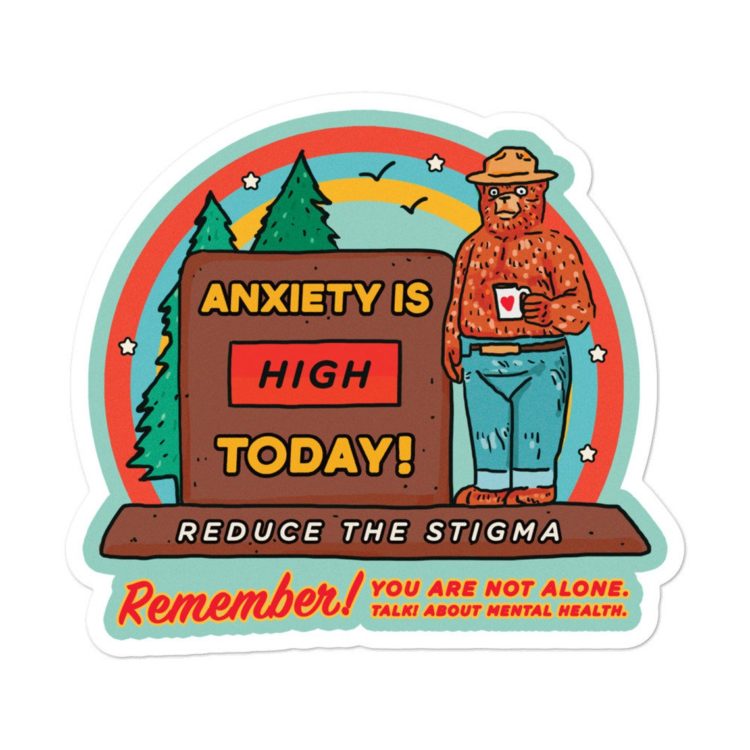 Anxiety Risk funny sticker