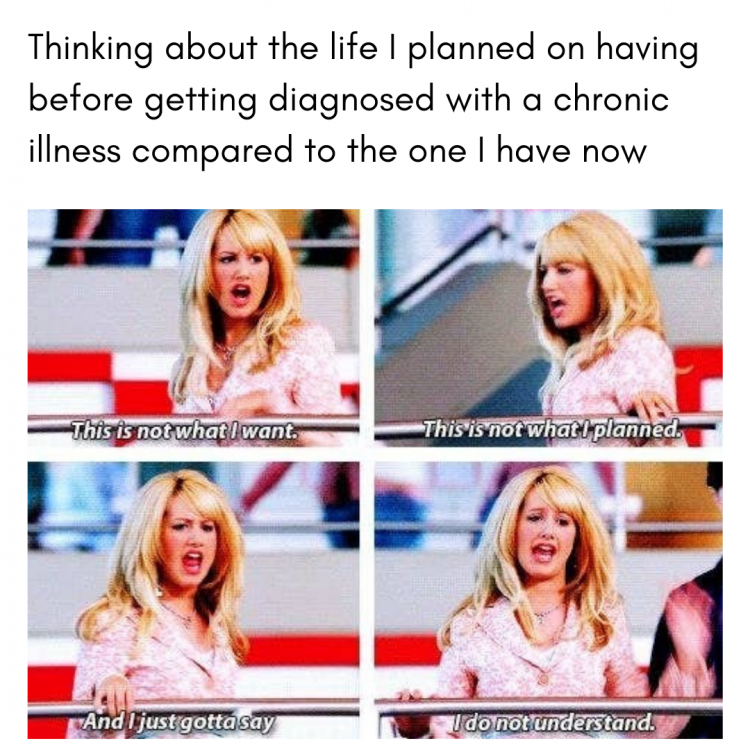 Thinking about the life I planned on having before getting diagnosed with a chronic illness compared to the one I have now.