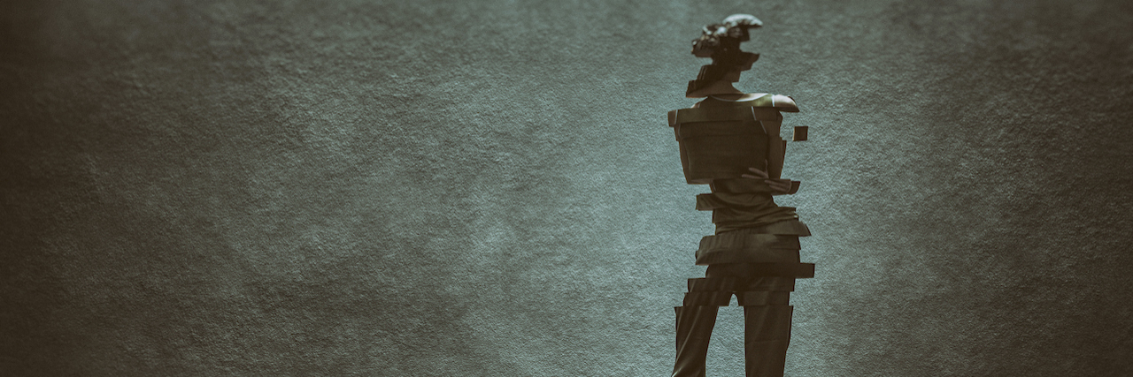 The Challenge of Describing What Chronic Pain Feels Like Illustration woman's body falling aprt