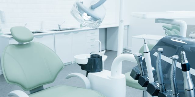 Dental chair and equipment.