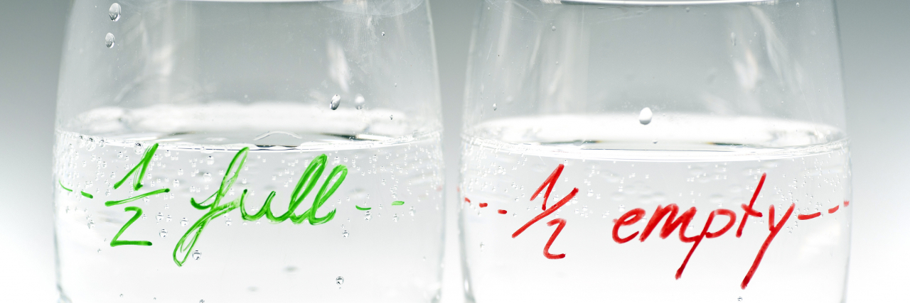 Suspended Between Hope and Hopelessness in Life With Chronic Illness Glass half full and half empty.