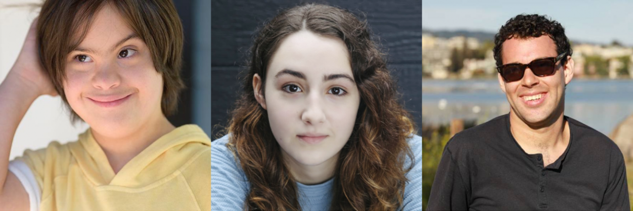 Sundance Film Festival 2022 Shines the Spotlight on Disability Authenticity Headshots of Liam Michel Saux, Vanessa Burghardt and Reid Davenport. Text: Disability Representation at Sundance Film Festival 2022