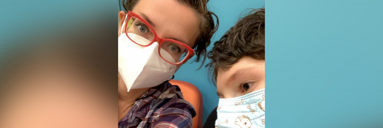 The Choices You Make During the COVID Pandemic Affect People at Risk My son and I waiting at the hospital.