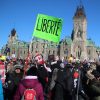 Canadian convoy protestors in Ottawa