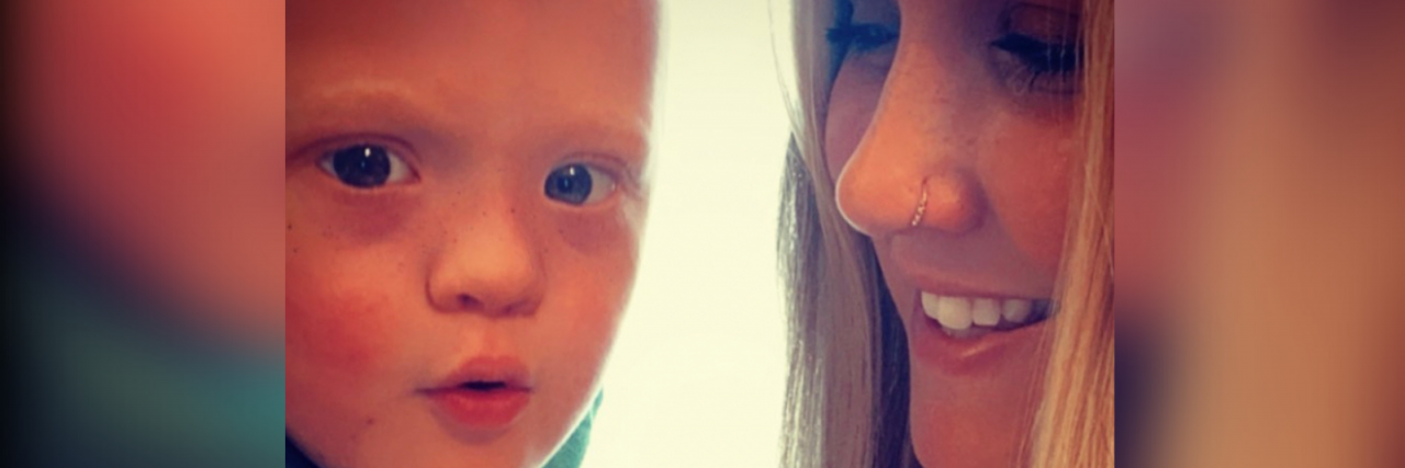 Kristin with her son Abel who has Down syndrome.