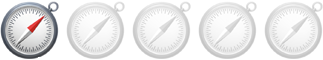 1 compass emoji for rating
