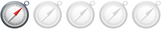 1 compass emoji for rating