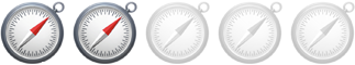 2 compass emojis for rating