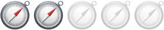 2 compass emojis for rating