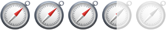 3.5 compass emojis for rating