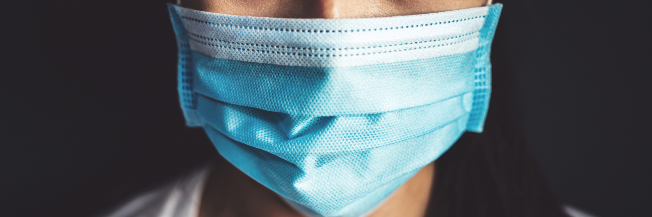 I Have No Immune System: I Am the Reason COVID-19 Masks Still Matter close -up photo of a person's lower face wearing a mask