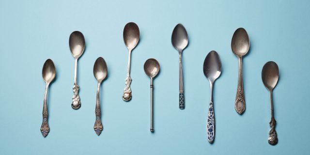 Spoon theory -- a collection of spoons measuring units of energy in life with chronic illness. Spoonie definition.