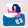 Banner of a woman sleeping. The title reads: "How to Ease Psoriasis Discomfort and Get a Good Night’s Sleep"