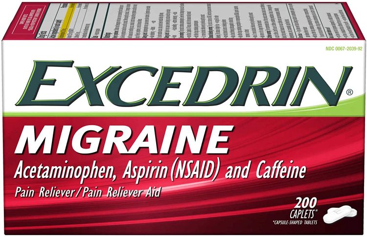 Excedrin migraine pain relief medication