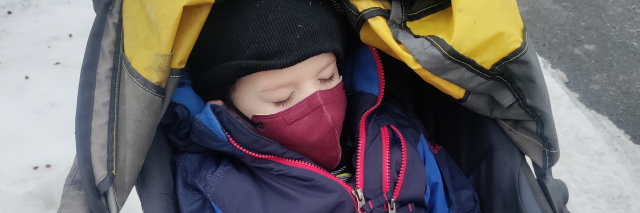 Confronting My Own Ableism as a Parent of a Child With Disabilities Heather's son in his stroller.