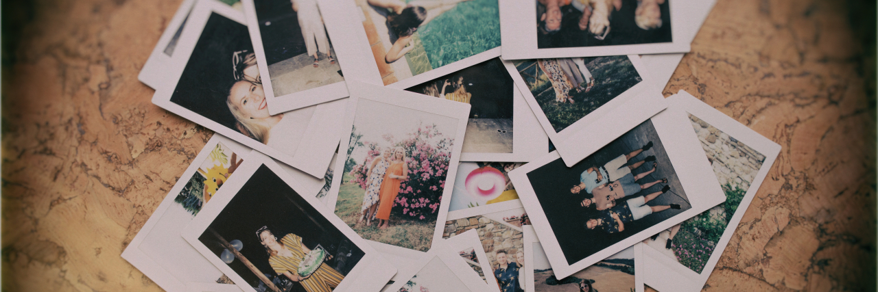 How It Feels to Miss Out Because of Chronic Illness Scattered instant photos on the floor.