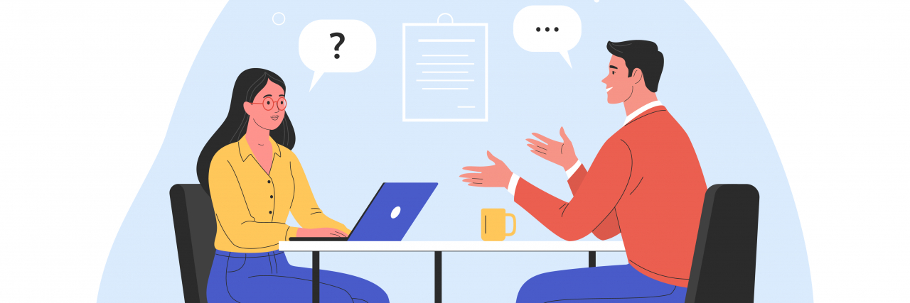 What I Wish I Could Tell My Boss About My Undiagnosed Chronic Illness Woman talking to her boss.