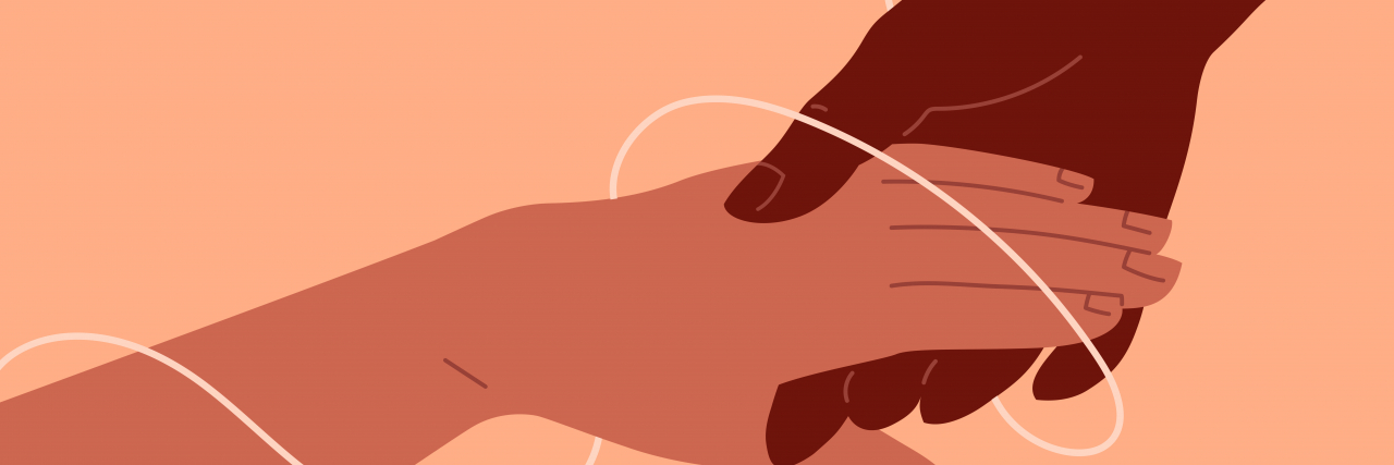24 Mighty Stories You Need to Read If You’ve Experienced Sexual Violence Two hands holding one another with a string around them both